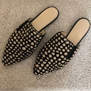 Jenni Kayne Chic Black and Cream Women's Mules